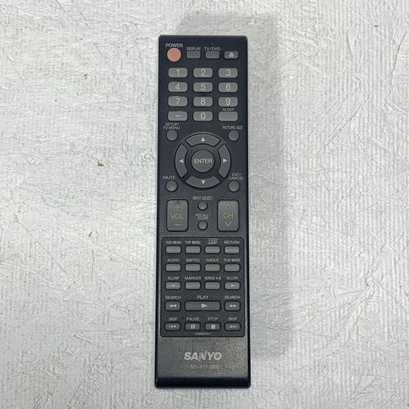 SANYO 076R0SC011 TV/DVD REMOTE CONTROL - UnTested - Picture 1 of 4